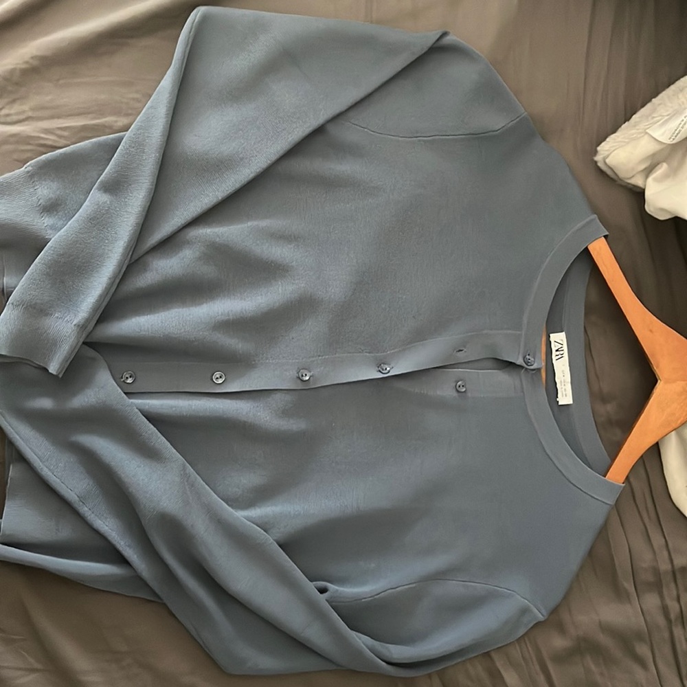 Zara blue cardigan
